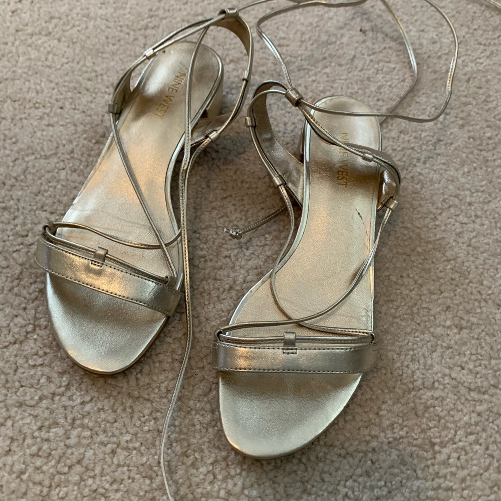 Nine West gold shoes